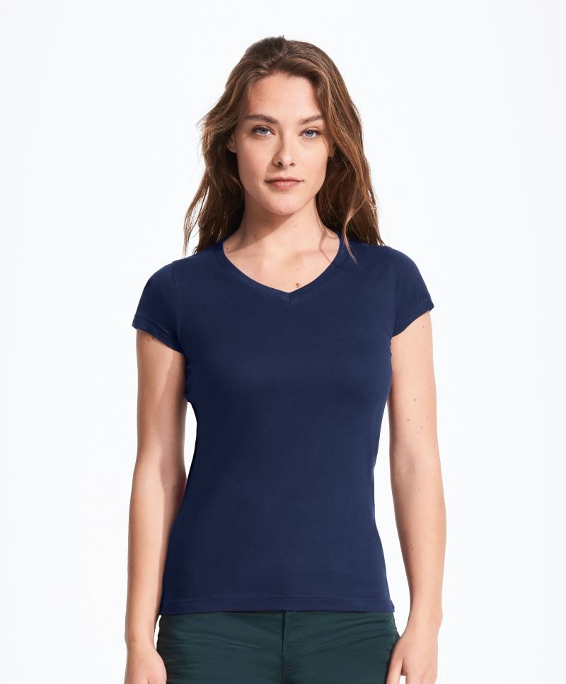 L156-foto Ladies V-Neck-T-Shirt Moon Sol's 1388