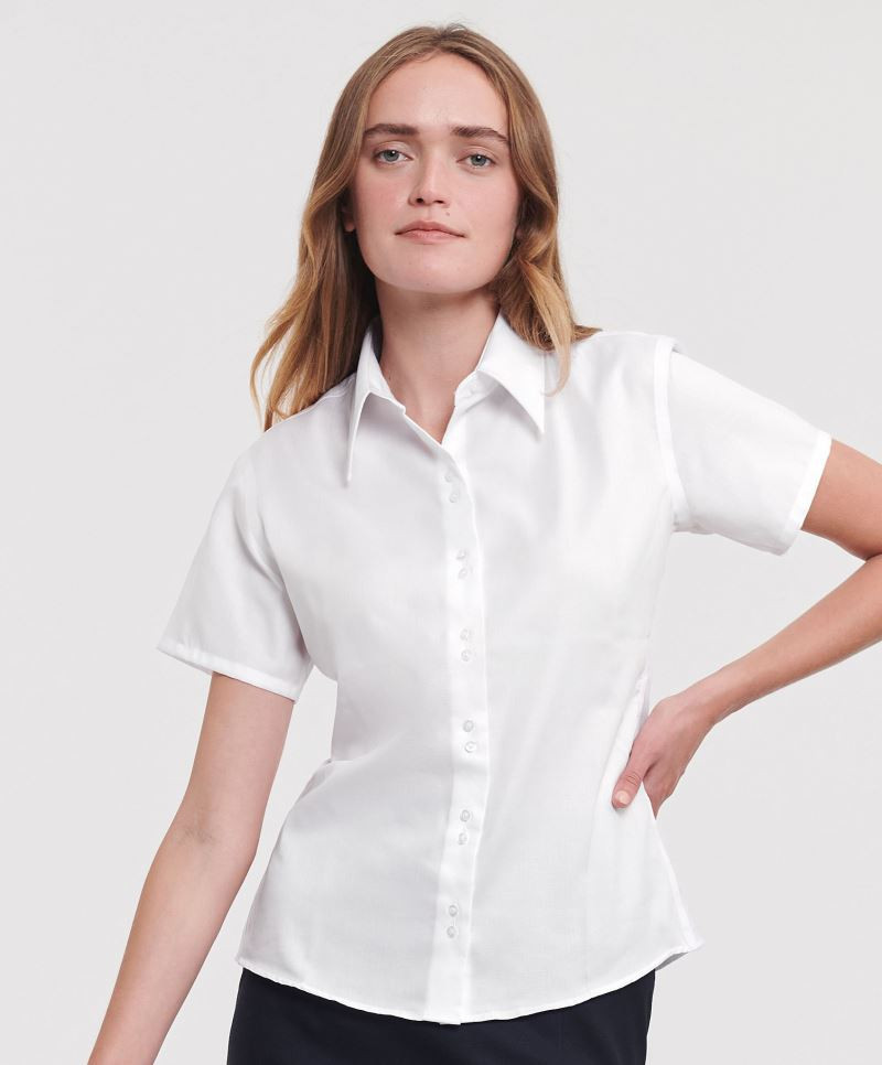 Russell 957F Damenbluse kurzarm bügelfrei Russell 957F Damenbluse kurzarm bügelfrei