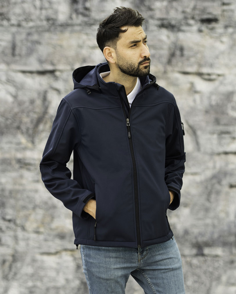 HRM1101-foto Men´s Hooded Soft-Shell Jacket HRM 1101