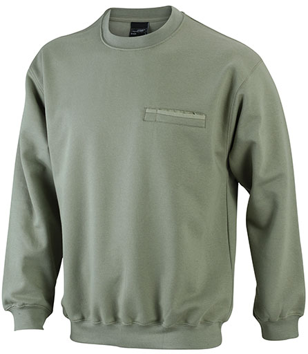 Men's Round Sweat James&Nicholson Pocket JN924