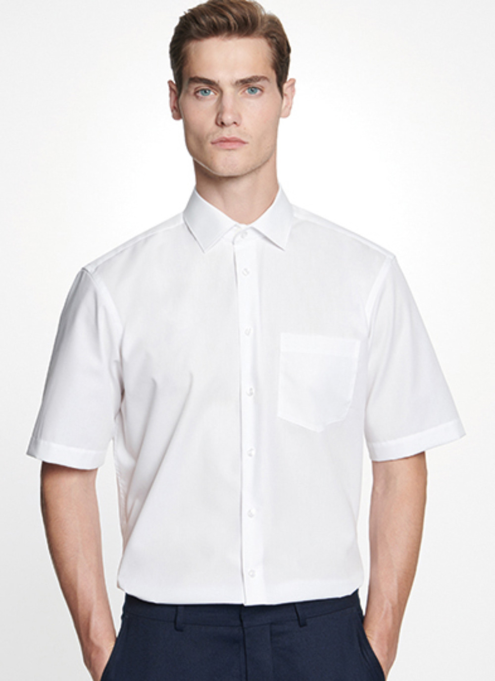 SN003001-Model1 Men´s Shirt Regular Fit Short Sleeve Seidensticker 003001