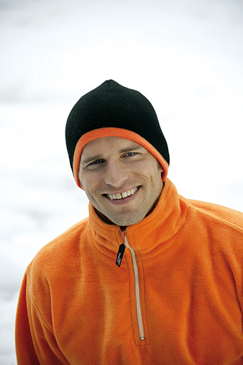 MB7584_DET Beanie with Contrasting Border Myrtle Beach MB7584