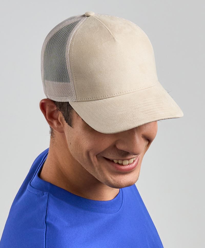 RAPPER SUEDE-S 5 Panel Trucker Cap Atlantis 0261 RAPPER SUEDE-S 5 Panel Trucker Cap Atlantis 0261