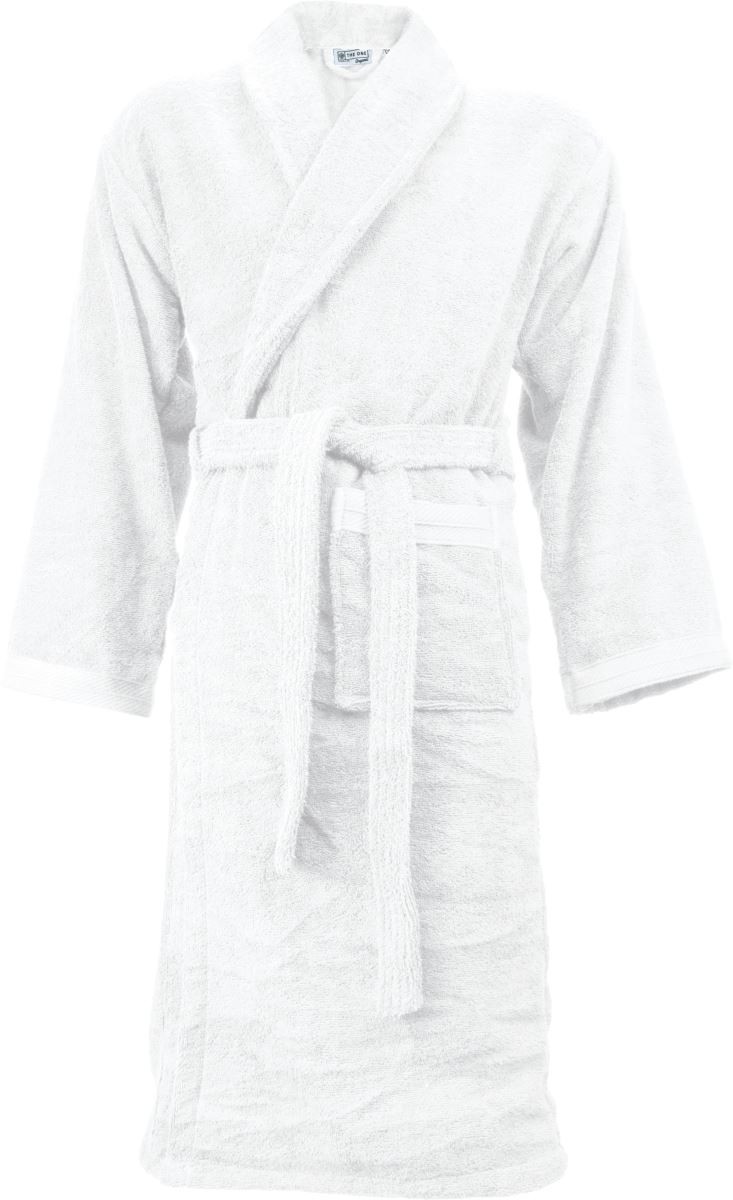 ToT1084-white Organic Bathrobe The One Towelling 1084
