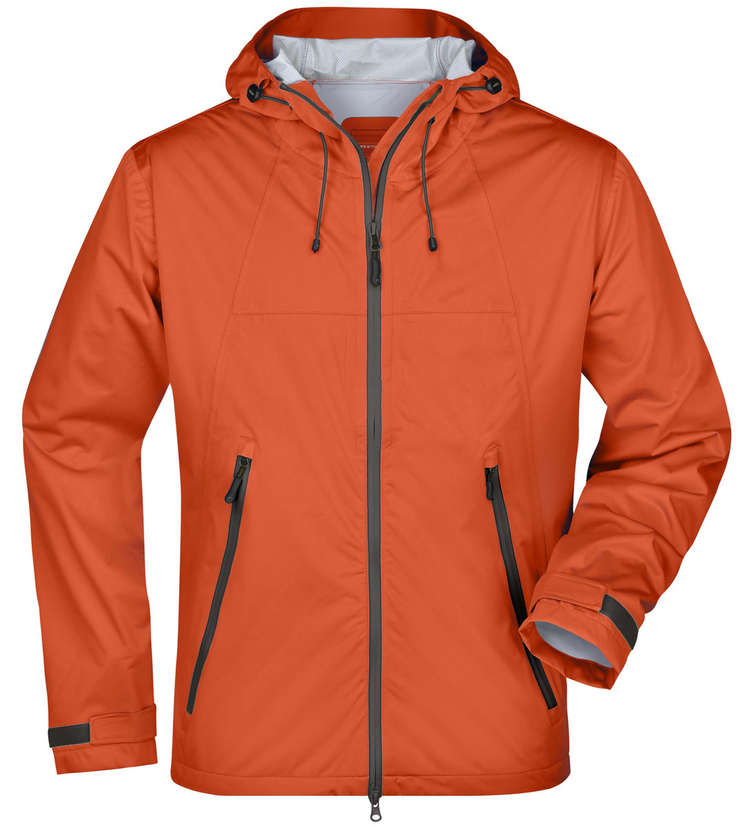 jn1098-mens-outdoor-jacket-darkorange-irongrey dark orange / iron grey