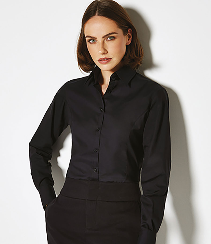 Tailored Fit Business Shirt Long Sleeve Kustom Kit K743F Tailored Fit Business Shirt Long Sleeve Kustom Kit K743F