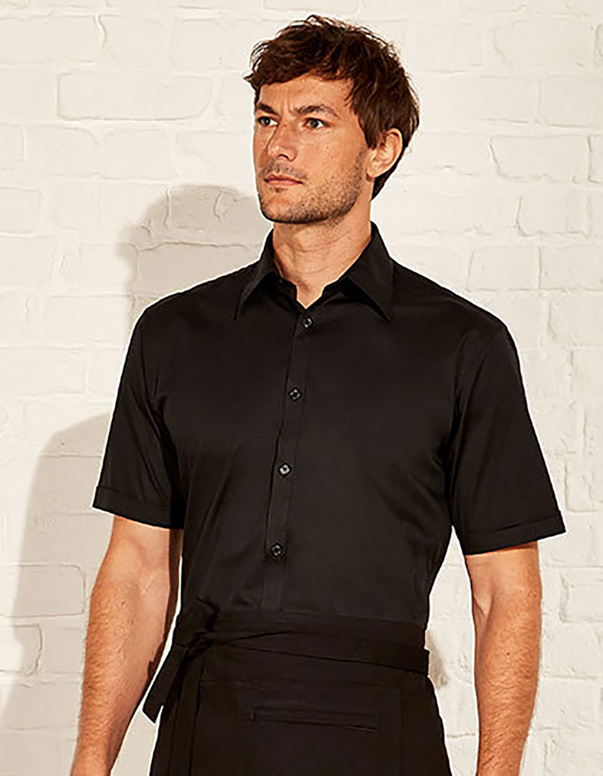 KK122-Model Men´s Tailored Fit Shirt Short Sleeve Bargear KK120