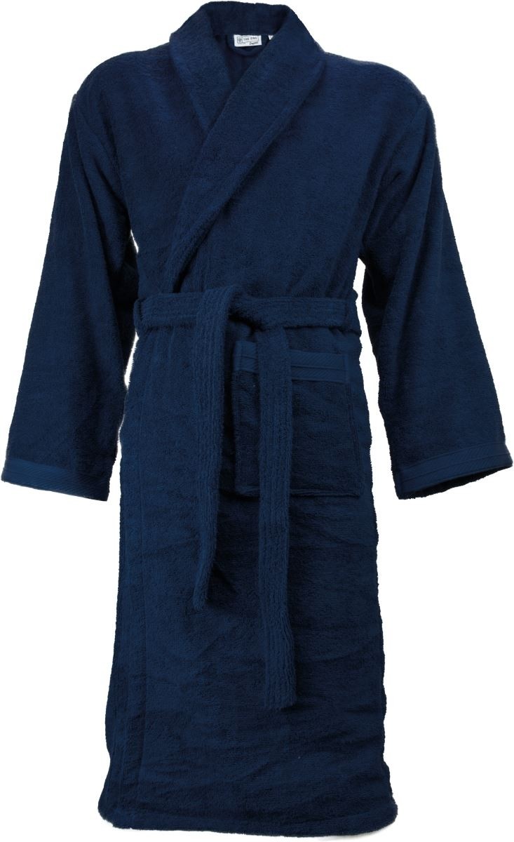 ToT1084-navy Organic Bathrobe The One Towelling 1084